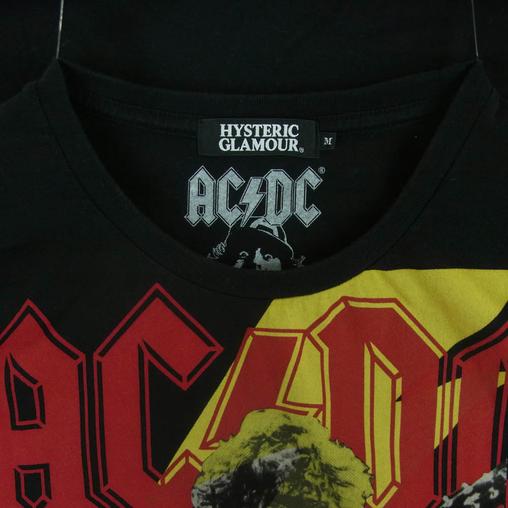 HYSTERIC GLAMOUR ヒステリックグラマー 0251CT10 AC/DC SUMMER VACATION TOUR pt T-SH サマー バケーション ツアー 半袖 Tシャツ ブラック系 M【中古】