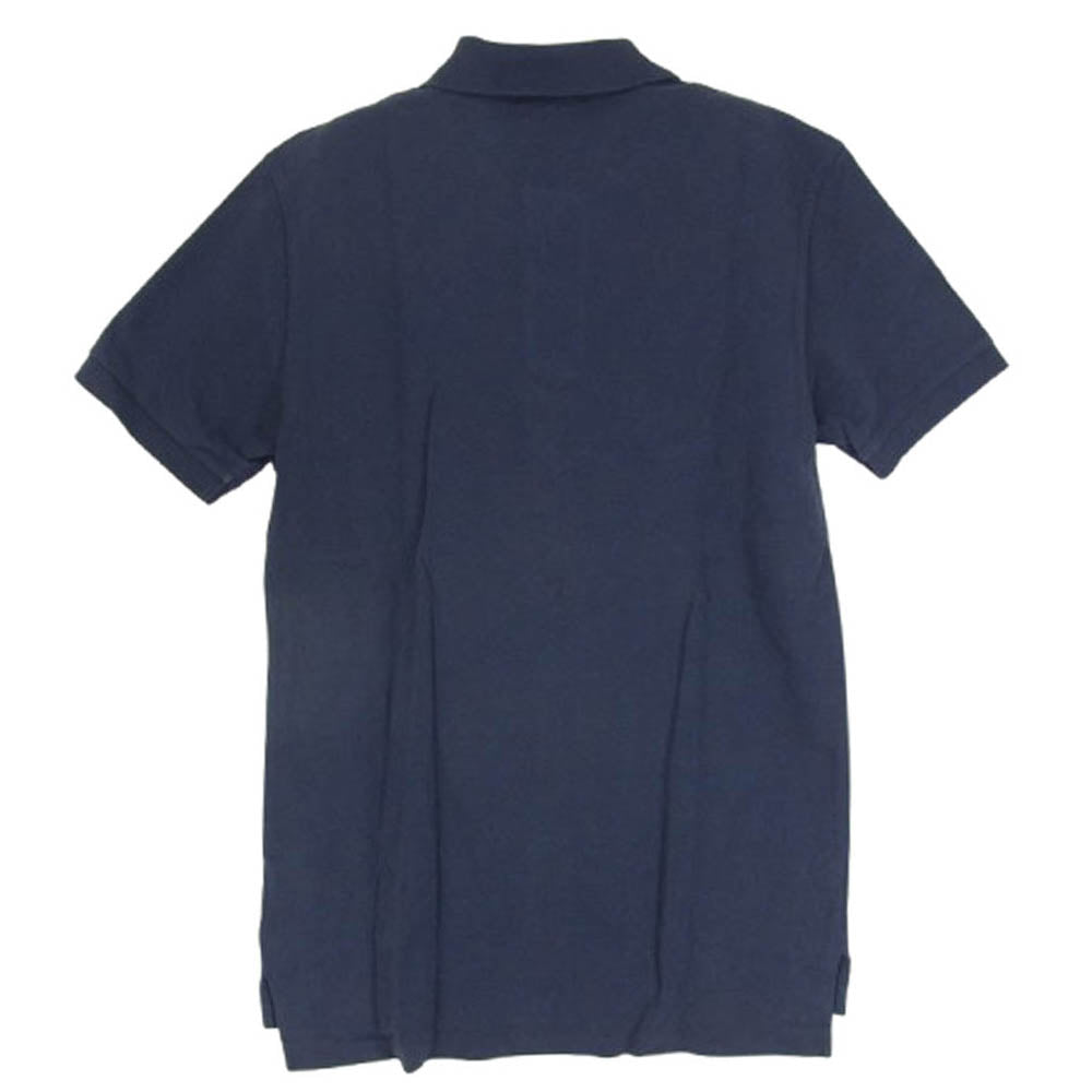 POLO RALPH LAUREN ポロ・ラルフローレン ポニー刺繍 鹿の子 半袖 ポロ シャツ ネイビー系 L【中古】