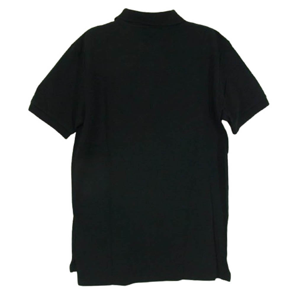 POLO RALPH LAUREN ポロ・ラルフローレン ポニー刺繍 鹿の子 半袖 ポロ シャツ ブラック系 L【中古】