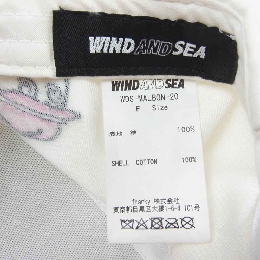 WIND AND SEA ウィンダンシー WDS-MALBON-20 × MALBON GOLF マルボン ゴルフ WDS SNAP BACK CAP スナップ バック キャップ ホワイト系 L【中古】