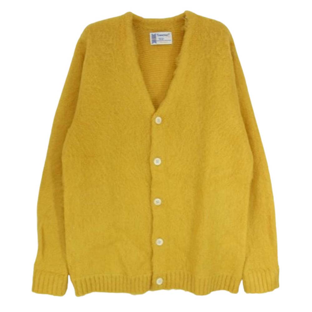 ヴィンテージモヘア　ニット　カーディガン　ラグ　リメイク　イエロー　古着 ヴィンテージモヘア ニット カーディガン ラグ リメイク イエロー 古着