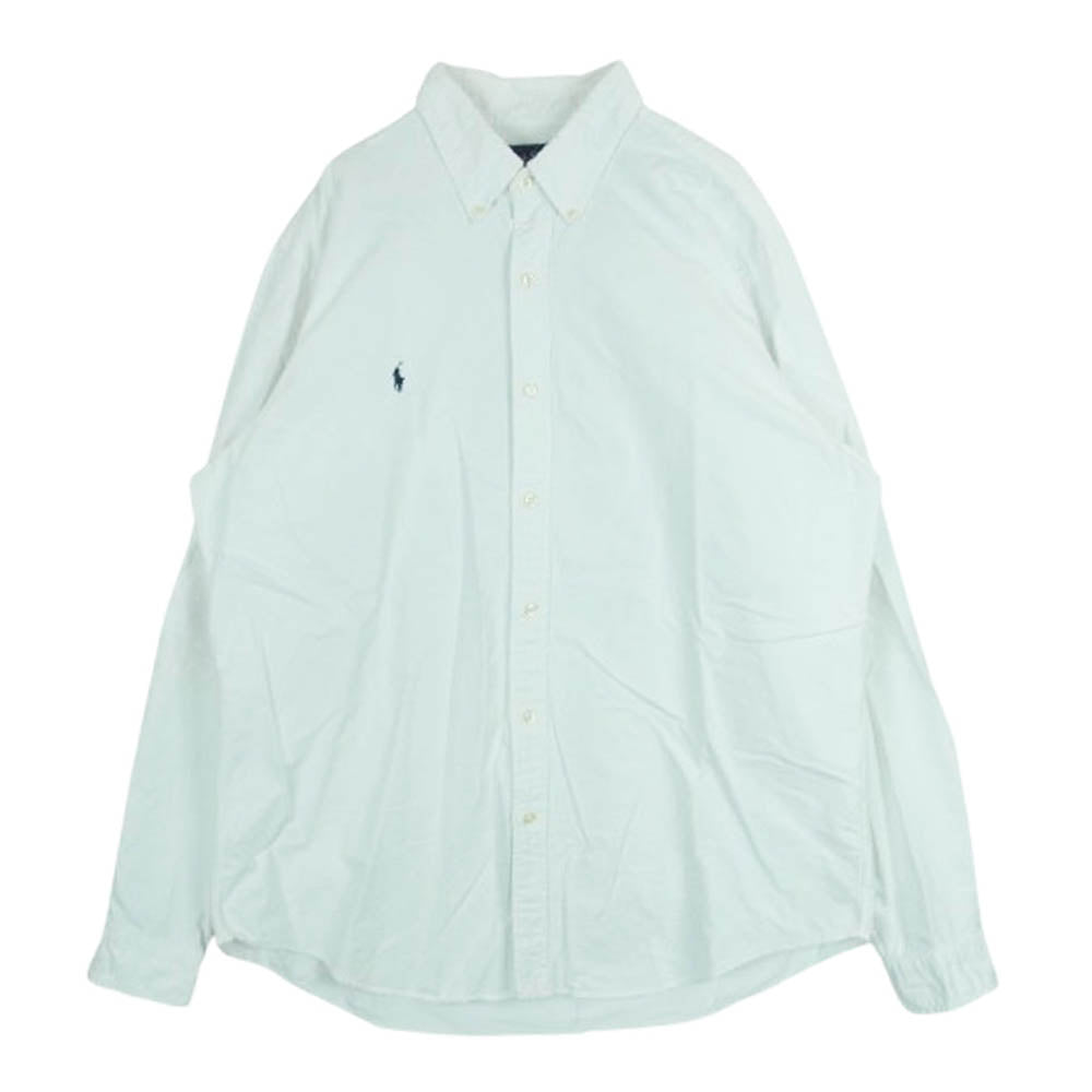 POLO RALPH LAUREN ポロ・ラルフローレン BEAMS LIMITED EDITION ビームス リミテッドエディション 逆ポニー刺繍 BD 長袖 シャツ ホワイト系 XL【中古】