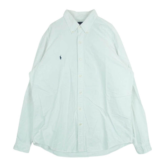 POLO RALPH LAUREN ポロ・ラルフローレン BEAMS LIMITED EDITION ビームス リミテッドエディション 逆ポニー刺繍 BD 長袖 シャツ ホワイト系 XL【中古】