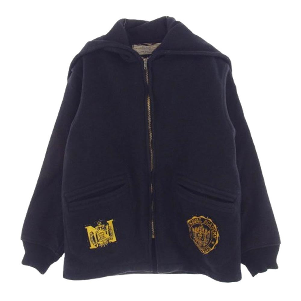 ユーエス ネイビー 50.70S U.S.NAVAL ACADEMY ウール カデットコート TALON ZIP 棒TALON ネイビー系 S【中古】