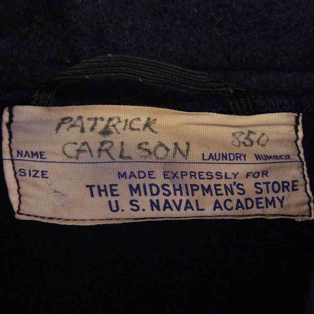 ユーエス ネイビー 50.70S U.S.NAVAL ACADEMY ウール カデットコート TALON ZIP 棒TALON ネイビー系 S【中古】