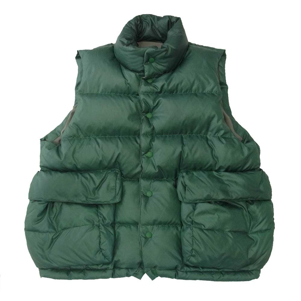 DAIWA PIER39 ダイワピア BW-24022W TECH BACKPACKER DOWN VEST 撥水 バックパッカー ダウン ベスト グリーン系 S【中古】