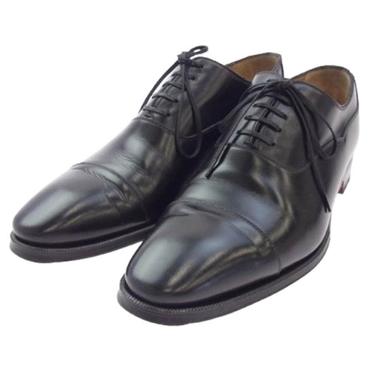 ボリーニ A2590 ストレートチップ 内羽根 レザー シューズ ブラック系 7.5【中古】
