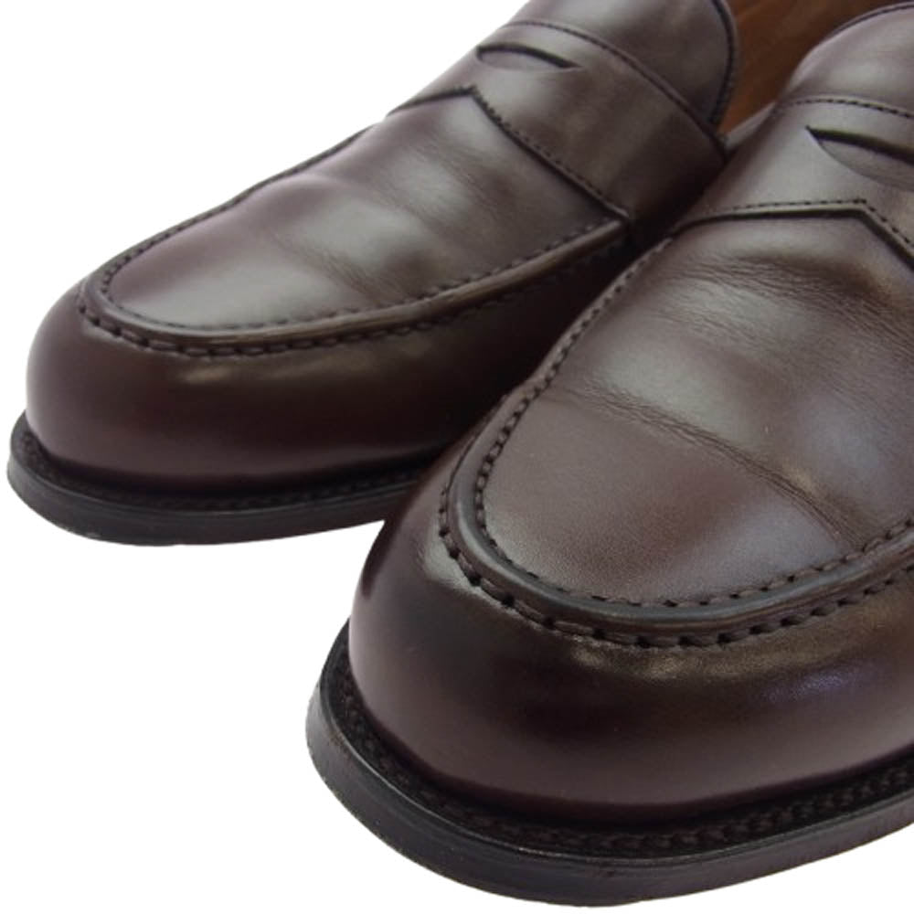 JOSEPH CHEANEY ジョセフチーニー HUDSON ハドソン レザー コイン ローファー ブラウン系 7.5【中古】