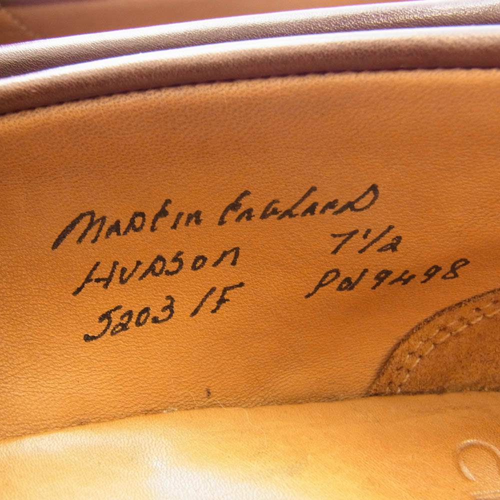 JOSEPH CHEANEY ジョセフチーニー HUDSON ハドソン レザー コイン ローファー ブラウン系 7.5【中古】