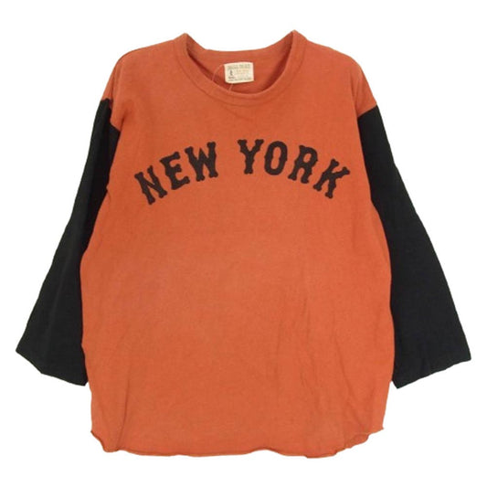 The REAL McCOY'S ザリアルマッコイズ BALL PARK JOE McCOY ジョーマッコイ 七分袖 ベースボールシャツ Tシャツ レッド系 38【中古】