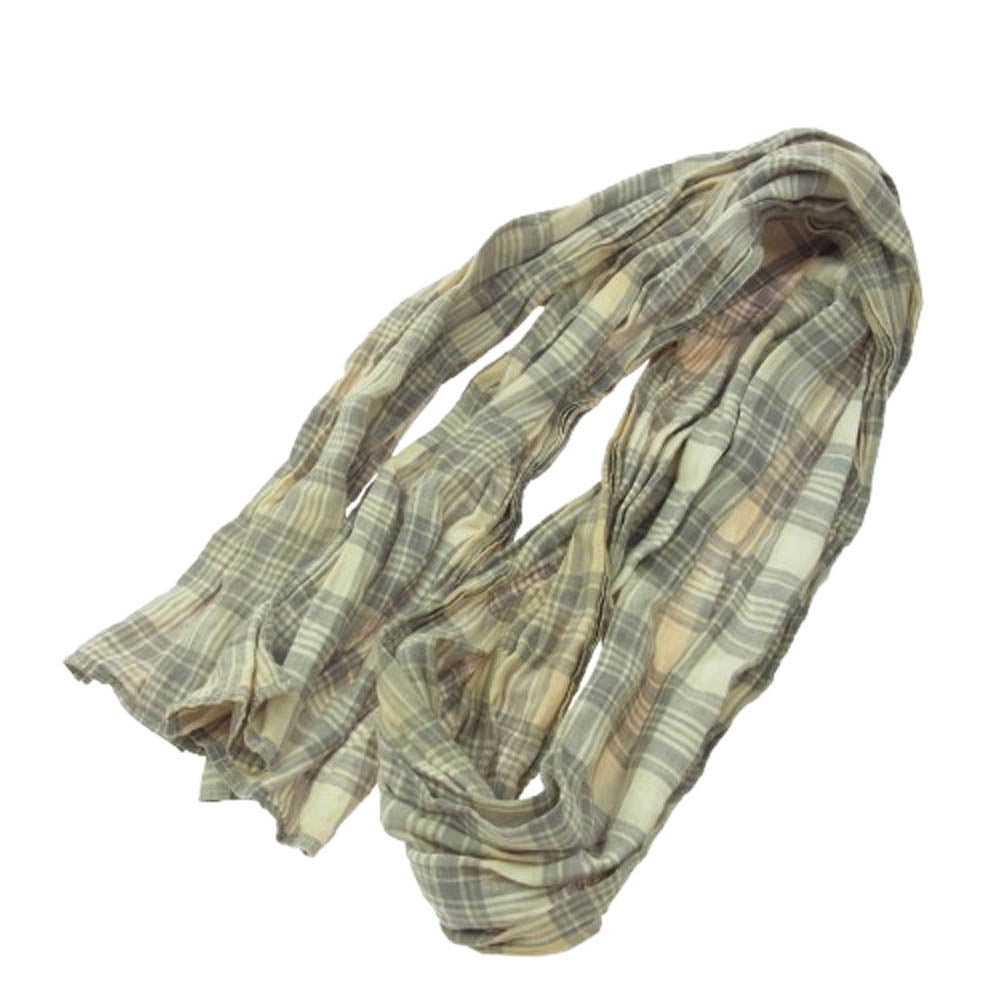 Nigel Cabourn ナイジェルケーボン チェック ストール ブラウン系【中古】