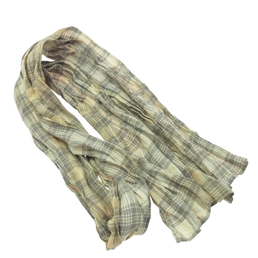 Nigel Cabourn ナイジェルケーボン チェック ストール ブラウン系【中古】