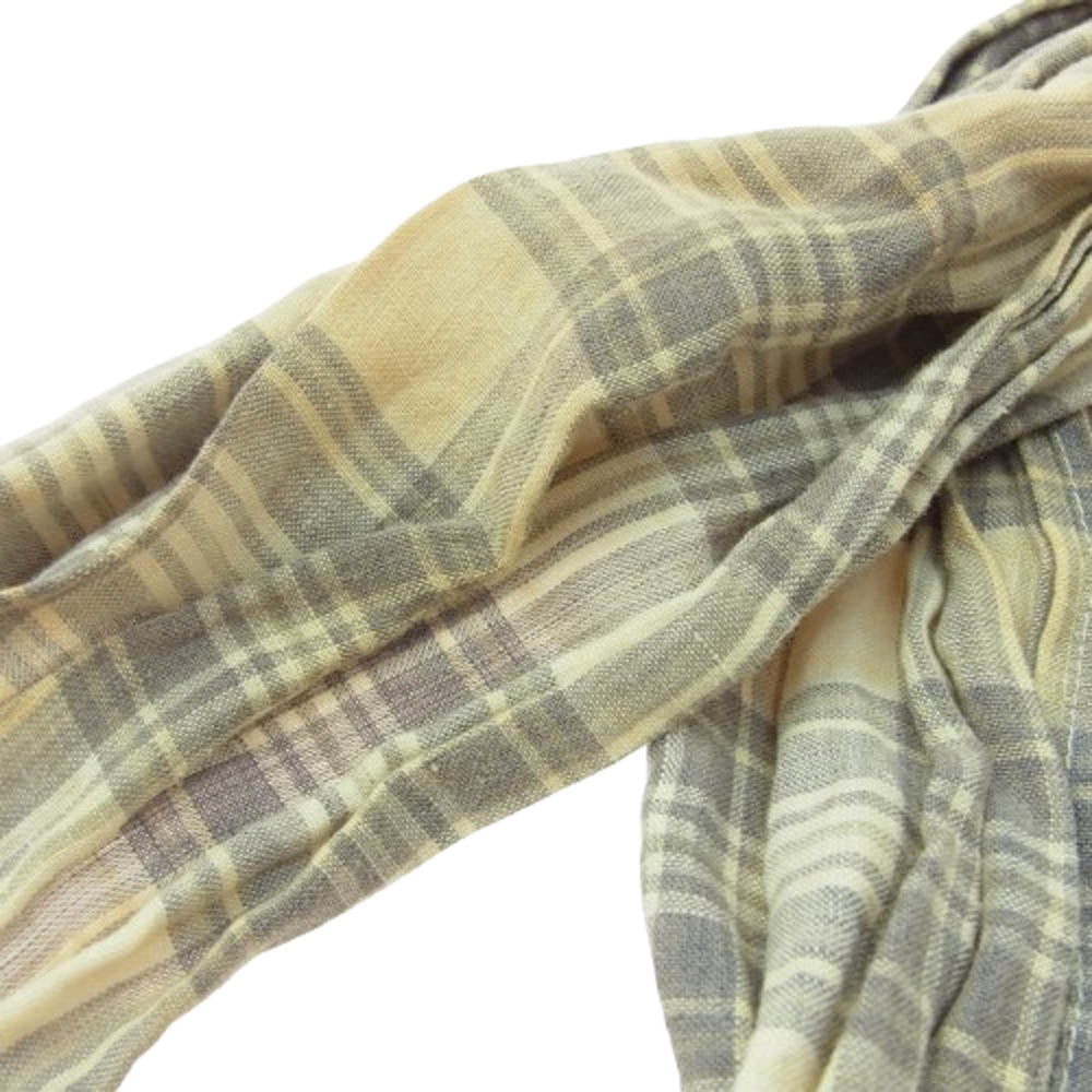 Nigel Cabourn ナイジェルケーボン チェック ストール ブラウン系【中古】