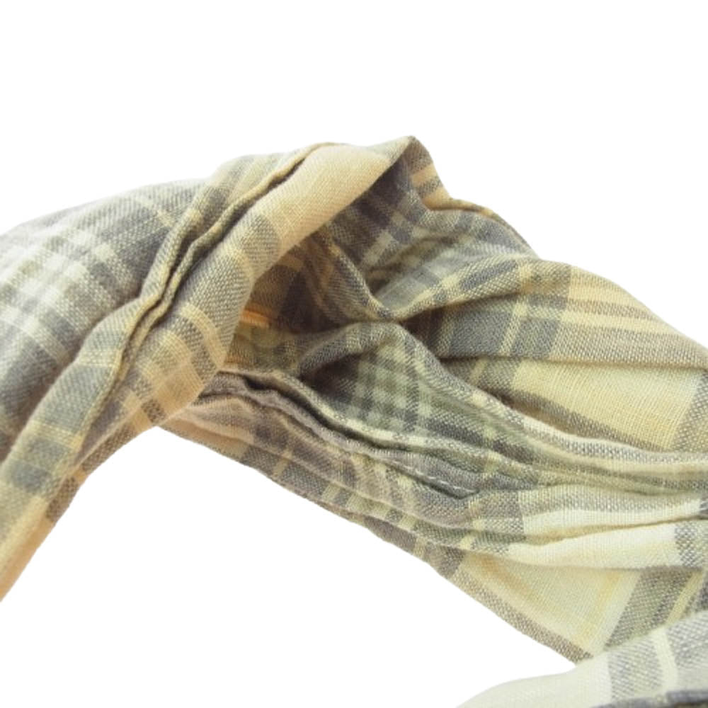 Nigel Cabourn ナイジェルケーボン チェック ストール ブラウン系【中古】