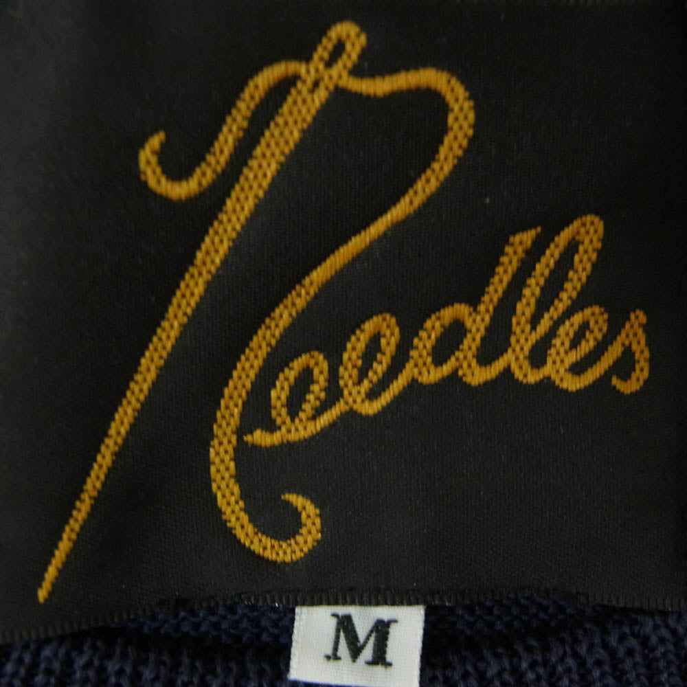 Needles ニードルス XD-341 コットンニット 半袖 Tシャツ ニット ネイビー系 M【中古】