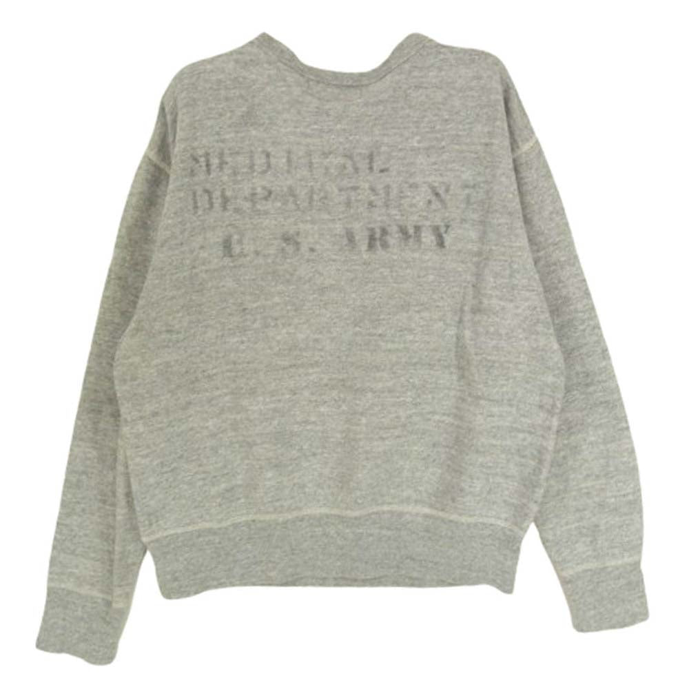 The REAL McCOY'S ザリアルマッコイズ US ARMY 前Vガゼット ミリタリー スウェット トレーナー グレー系 M【中古】