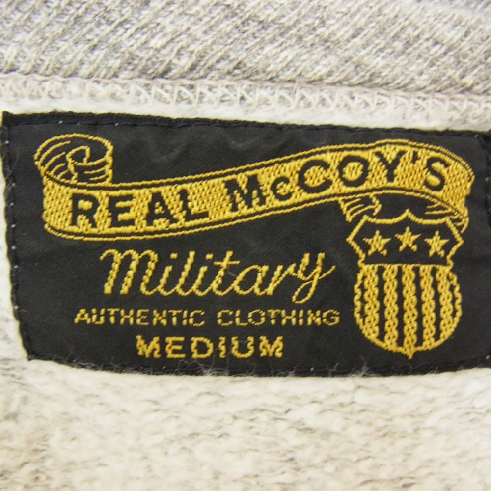 The REAL McCOY'S ザリアルマッコイズ US ARMY 前Vガゼット ミリタリー スウェット トレーナー グレー系 M【中古】