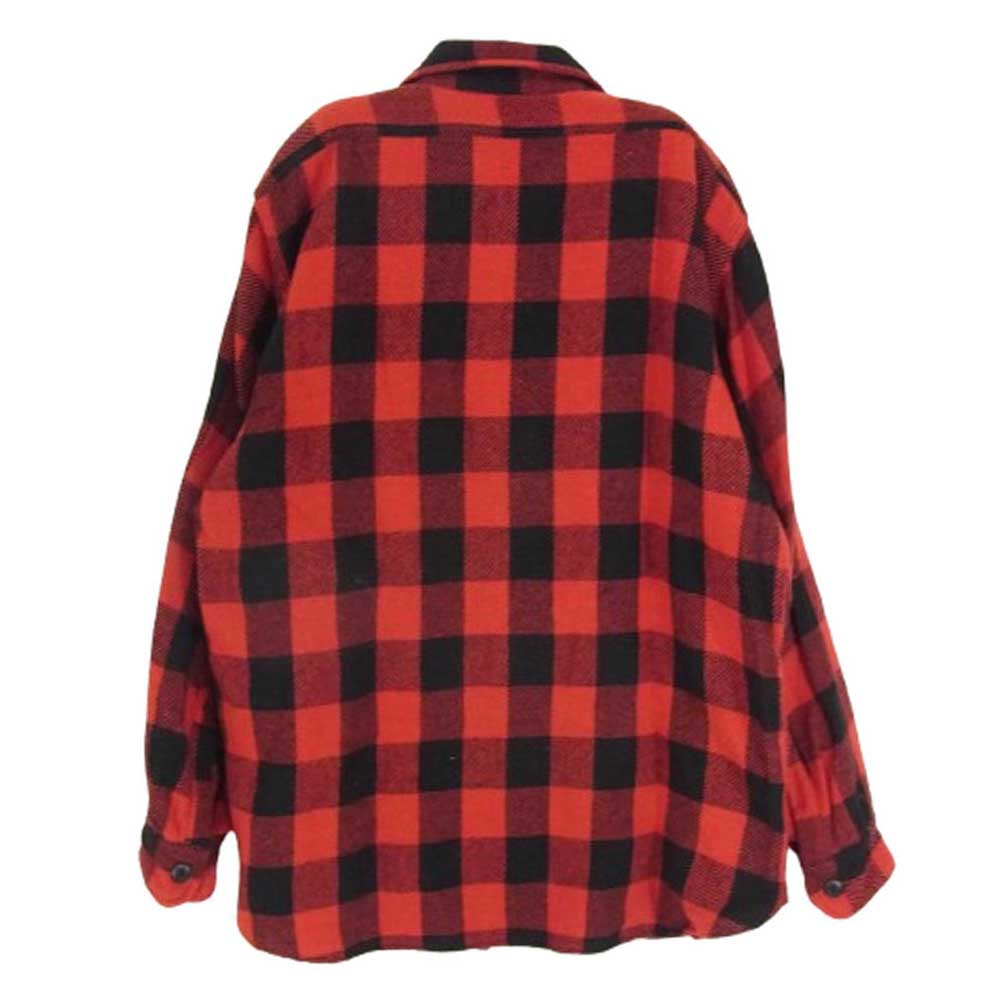 The REAL McCOY'S ザリアルマッコイズ JOE McCOY ジョーマッコイ EIGHT HOUR UNION バッファローチェック ウール 長袖 シャツ レッド系 16【中古】