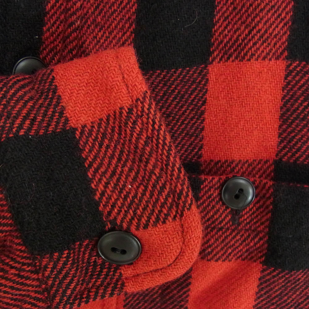 The REAL McCOY'S ザリアルマッコイズ JOE McCOY ジョーマッコイ EIGHT HOUR UNION バッファローチェック ウール 長袖 シャツ レッド系 16【中古】