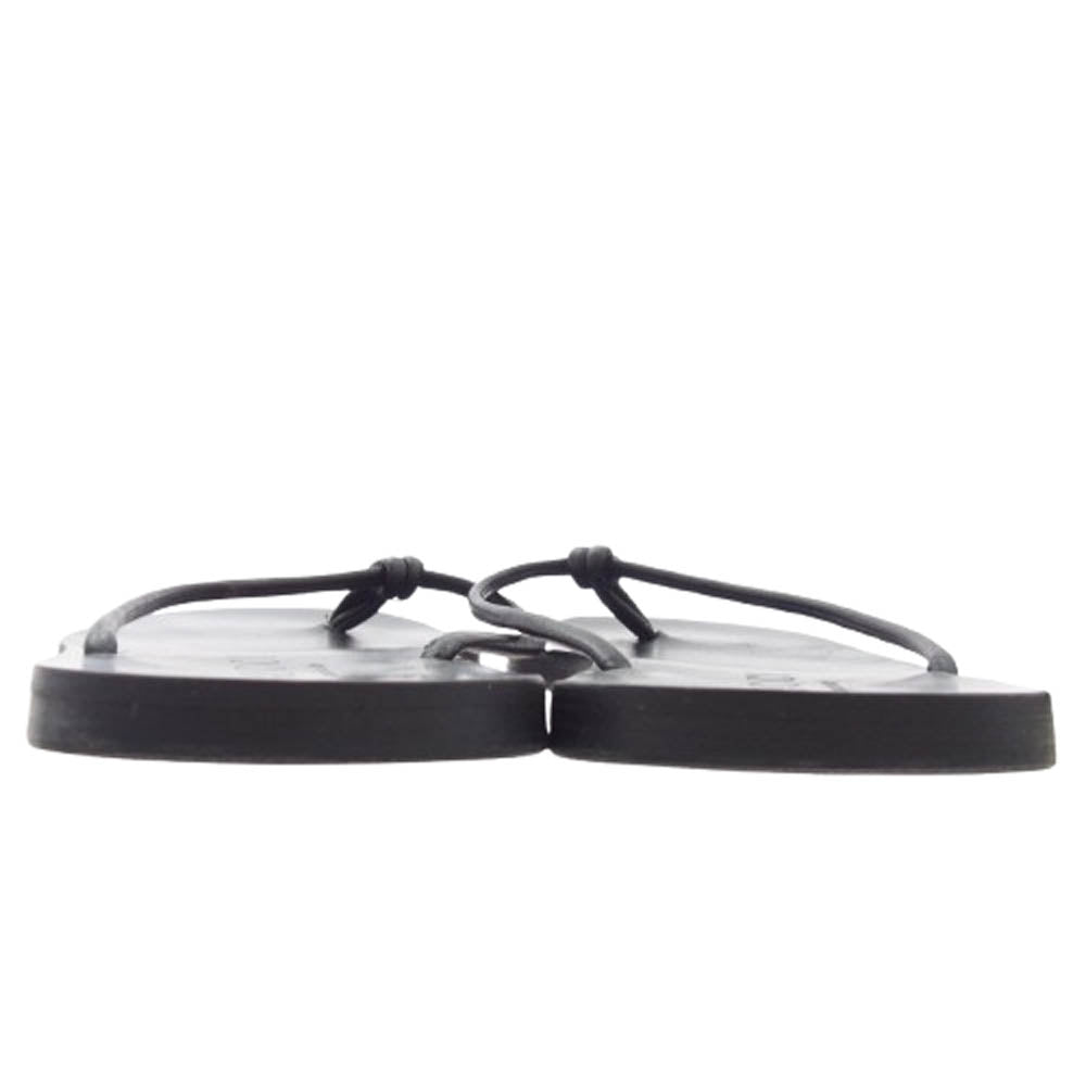 GUCCI グッチ レザー フラット サンダル ブラック系 27cm【中古】