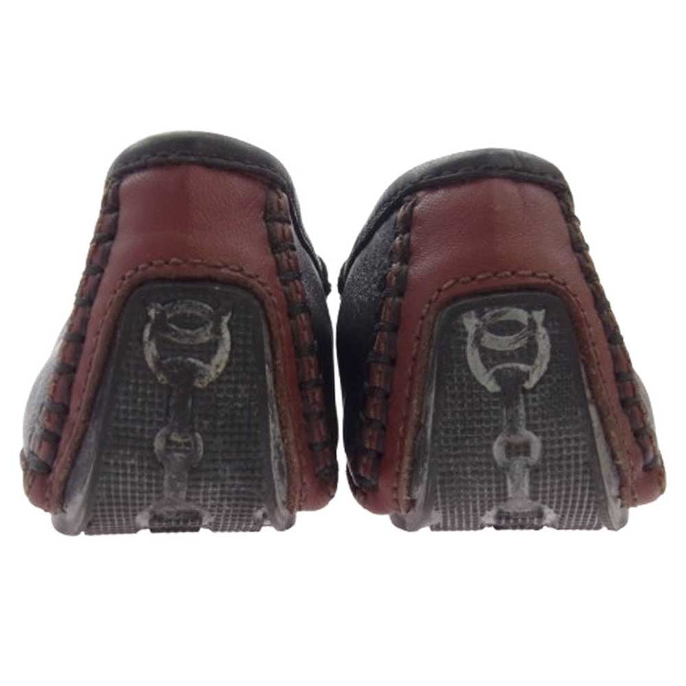 GUCCI グッチ 1101344 レザー ローファー ホースビット ドライビング シューズ ブラック系 8M【中古】