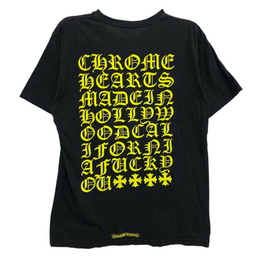 CHROME HEARTS クロムハーツ（原本無） Made In Hollywood バックロゴプリント ホースシュー 半袖 Tシャツ ブラック系 L【中古】