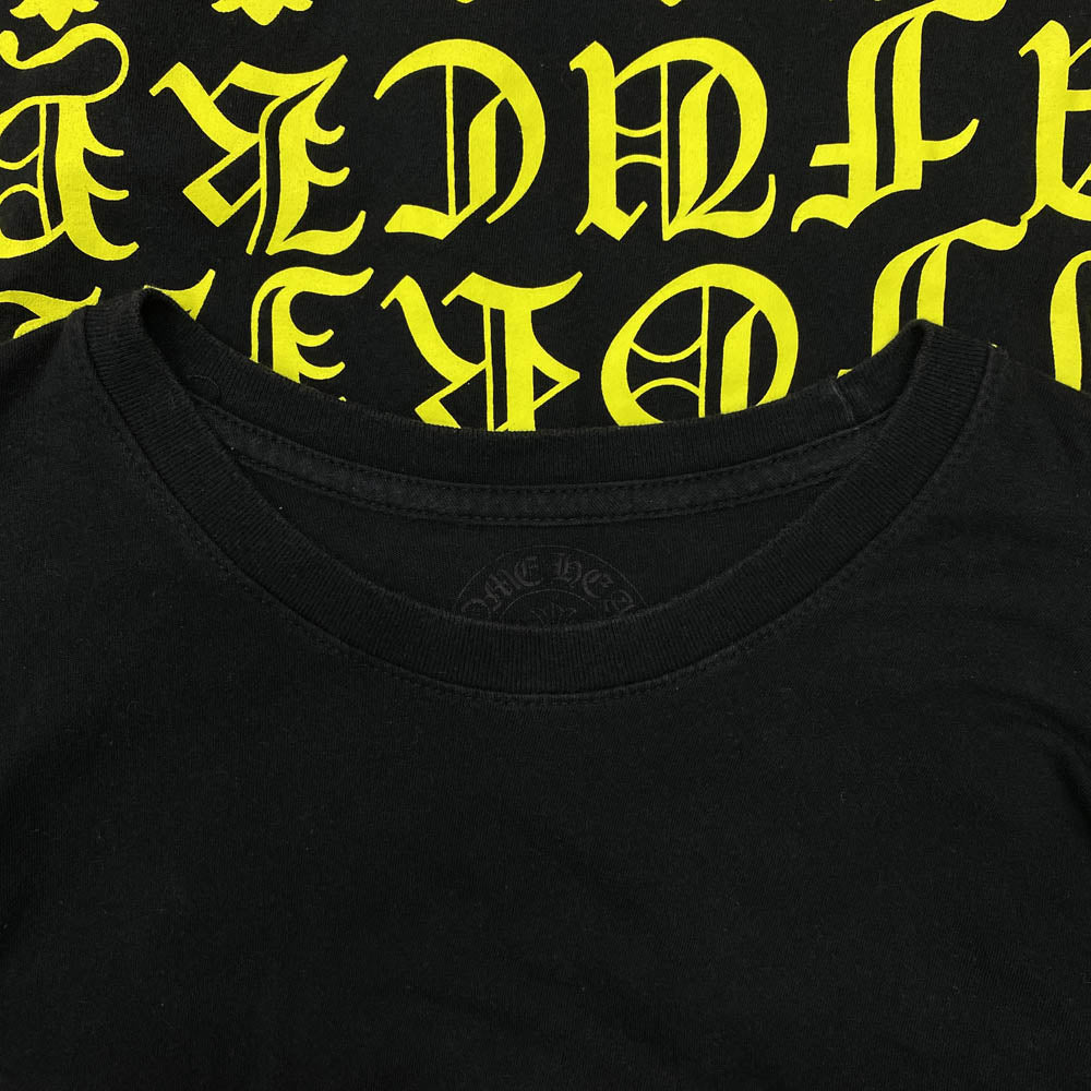 CHROME HEARTS クロムハーツ（原本無） Made In Hollywood バックロゴプリント ホースシュー 半袖 Tシャツ ブラック系 L【中古】