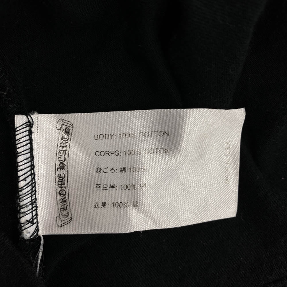 CHROME HEARTS クロムハーツ（原本無） Made In Hollywood バックロゴプリント ホースシュー 半袖 Tシャツ ブラック系 L【中古】