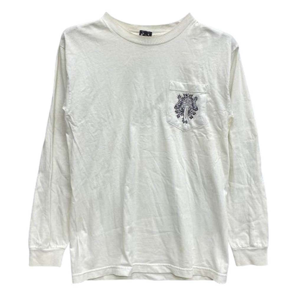 CHROME HEARTS クロムハーツ（原本無） ダガープリント アームプリント 長袖 Tシャツ ホワイト系 M【中古】