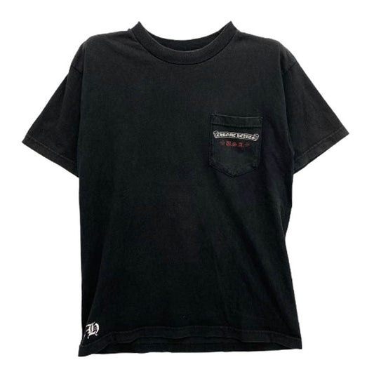 CHROME HEARTS クロムハーツ（原本無） ダガー 星条旗 スクロールラベル ポケット Tシャツ ブラック系 M【中古】