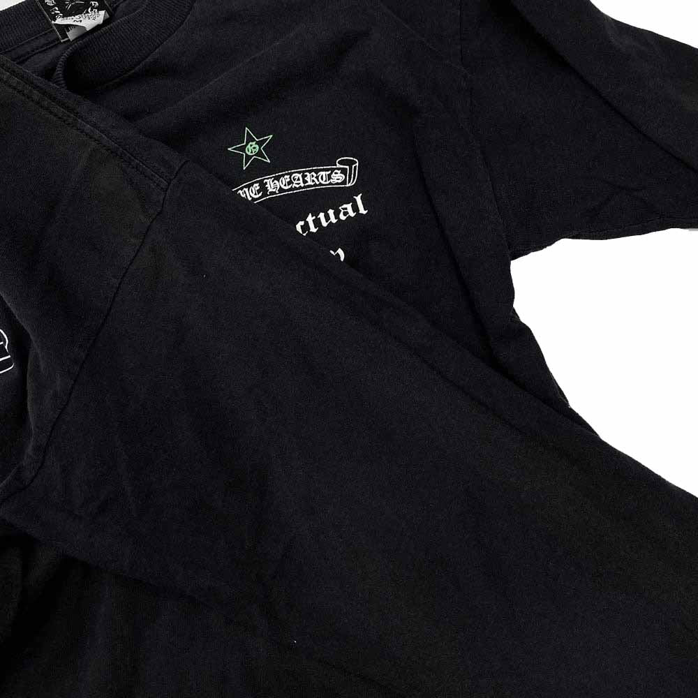 CHROME HEARTS クロムハーツ（原本無） intellectual gallery ギャラリー スクロールラベル ロゴプリント スター 長袖 Tシャツ ブラック系 M【中古】