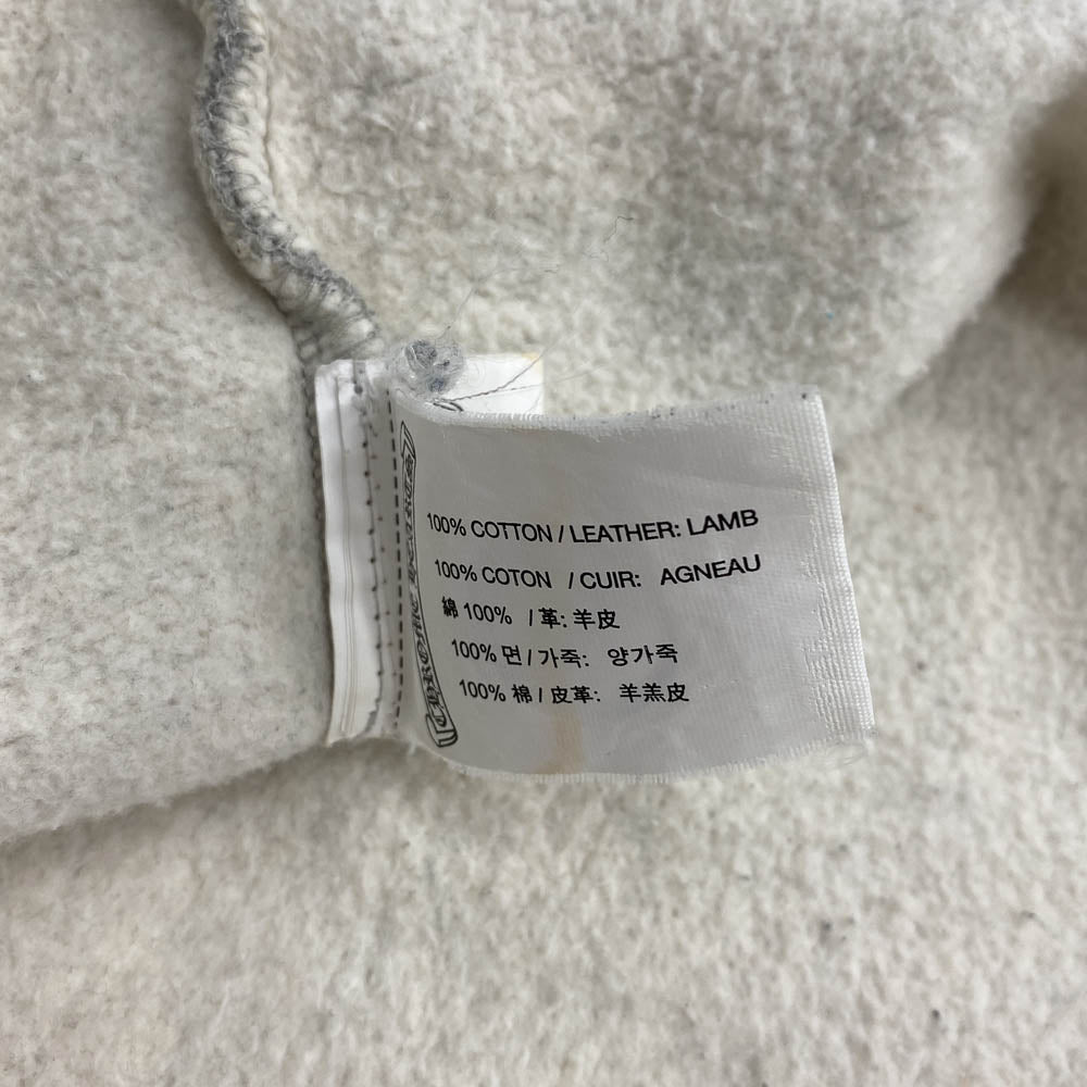 CHROME HEARTS クロムハーツ（原本無） Y NOT クロスボールボタン レザー セメタリークロスパッチ プルオーバー パーカー グレー グレー系 M【中古】