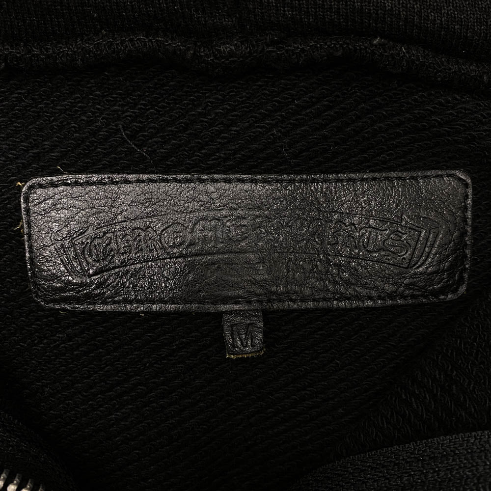 CHROME HEARTS クロムハーツ（原本無） ダガージップ CHプラスレザーパッチ ボロチップ フーディー パーカー ブラック ブラック系 M【中古】