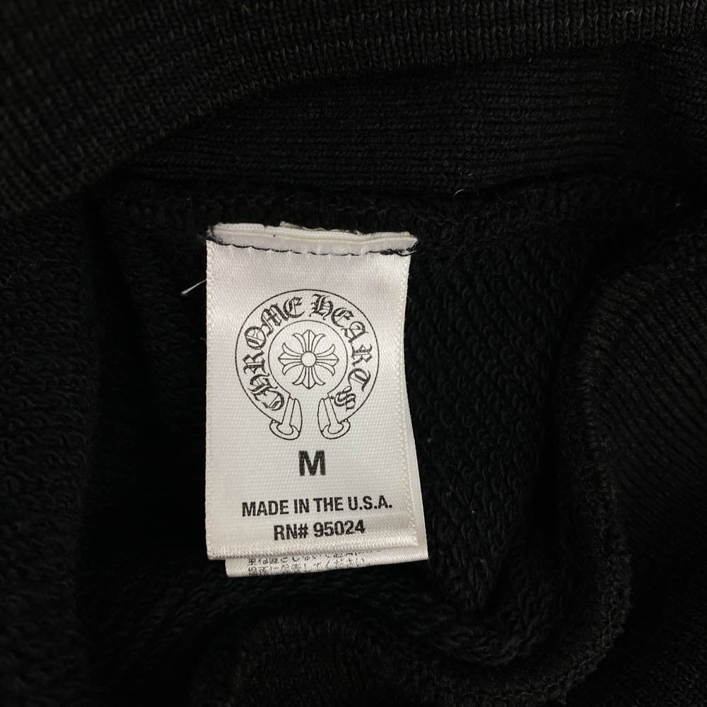 CHROME HEARTS クロムハーツ（原本無） ダガージップ CHプラスレザーパッチ ボロチップ フーディー パーカー ブラック ブラック系 M【中古】