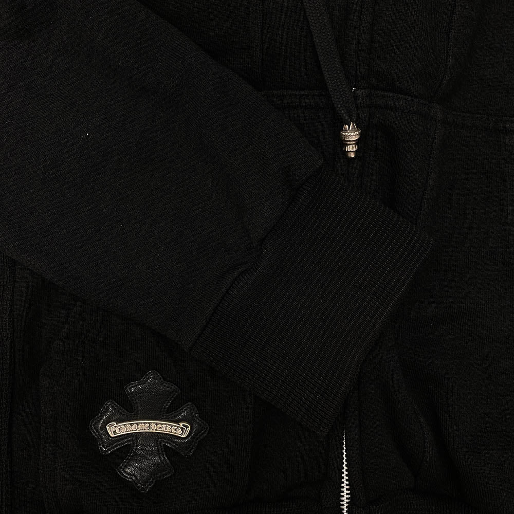CHROME HEARTS クロムハーツ（原本無） ダガージップ CHプラスレザーパッチ ボロチップ フーディー パーカー ブラック ブラック系 M【中古】