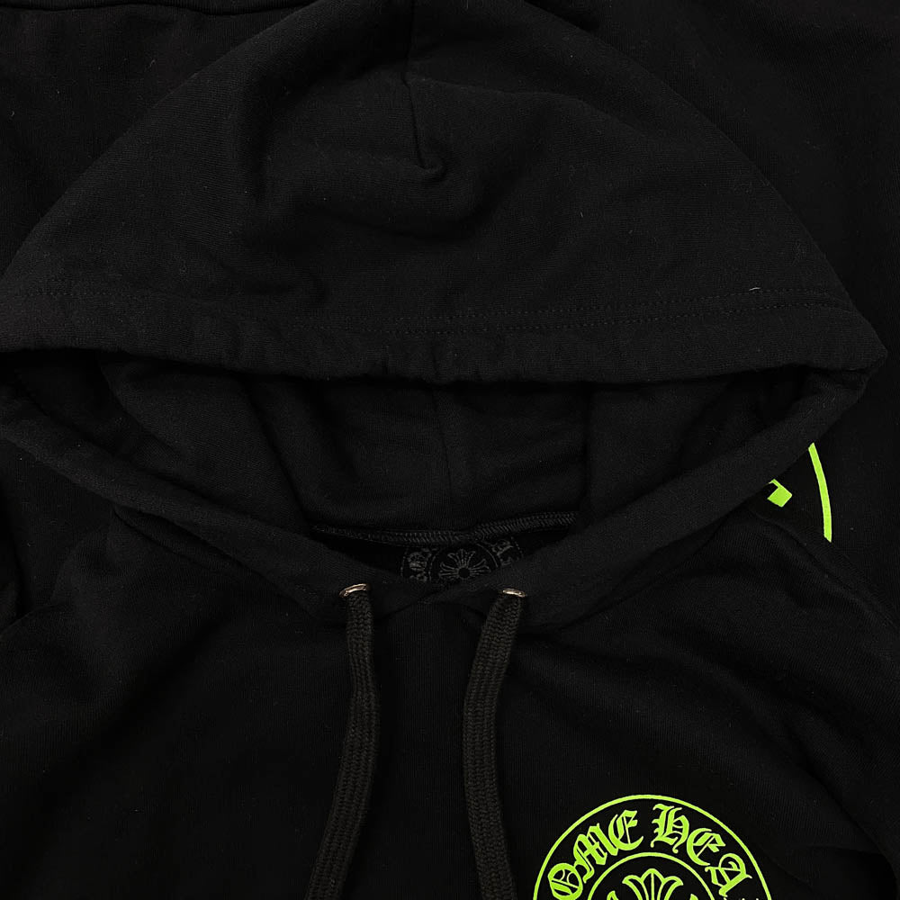 CHROME HEARTS クロムハーツ（原本無） HD PLVR CHARITY チャリティ CHプラス レザーパッチ プルオーバー パーカー ブラック系 XL【中古】