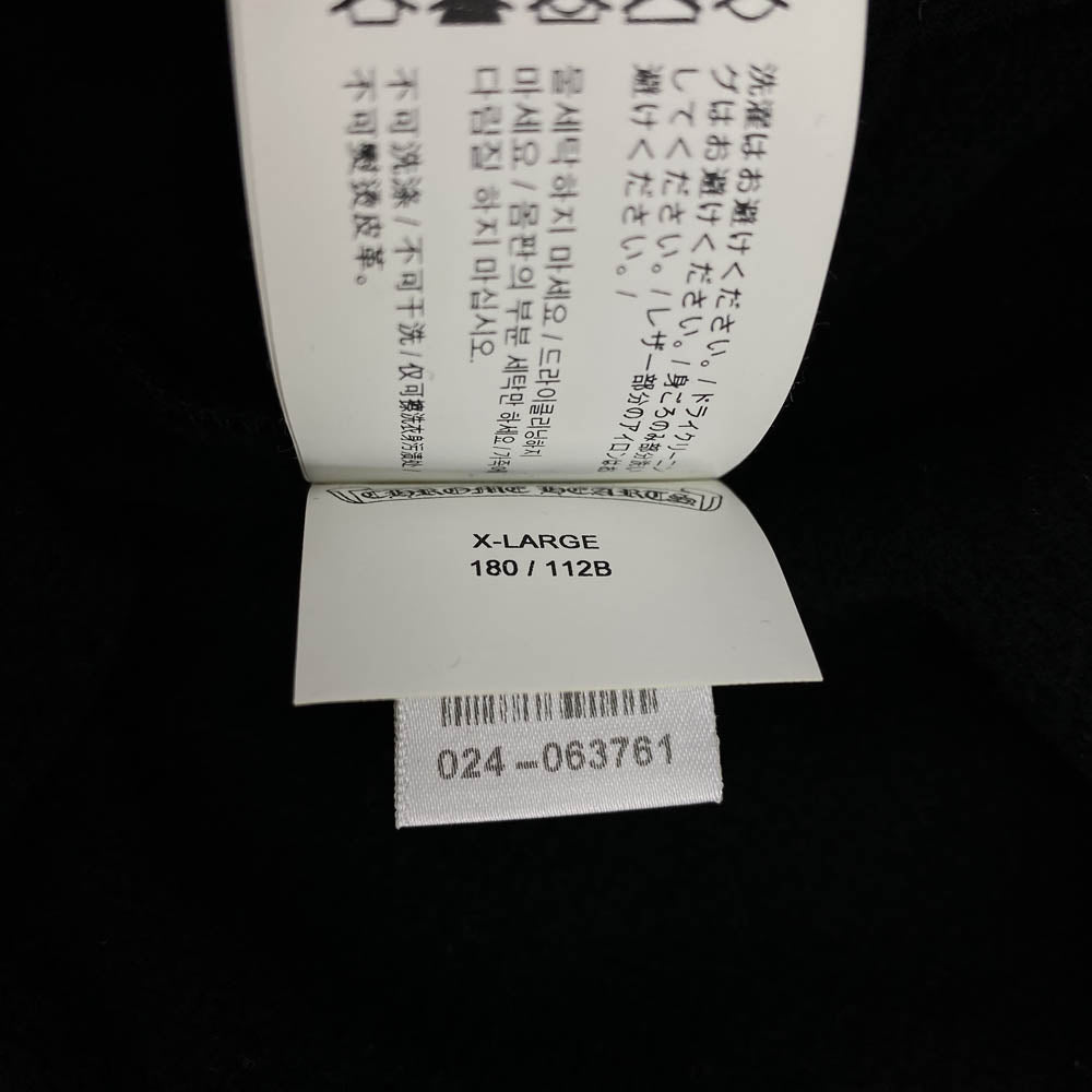 CHROME HEARTS クロムハーツ（原本無） HD PLVR CHARITY チャリティ CHプラス レザーパッチ プルオーバー パーカー ブラック系 XL【中古】