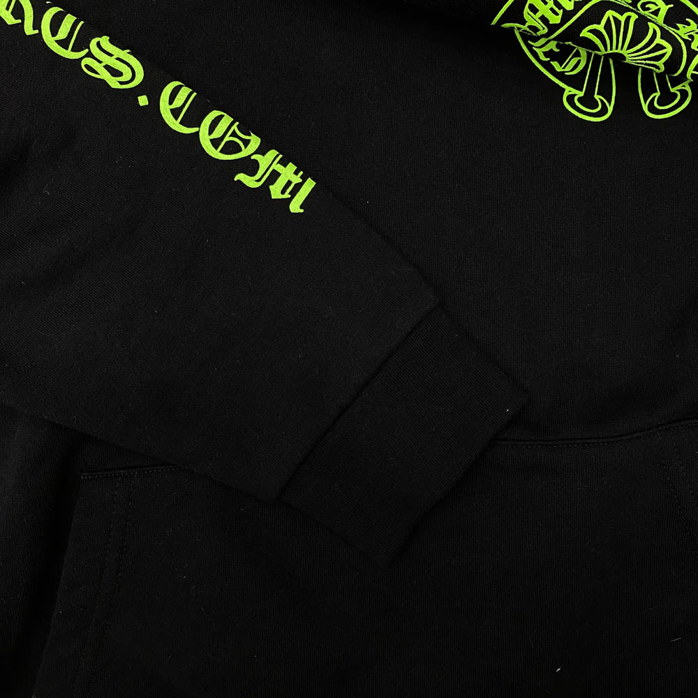 CHROME HEARTS クロムハーツ（原本無） HD PLVR CHARITY チャリティ CHプラス レザーパッチ プルオーバー パーカー ブラック系 XL【中古】