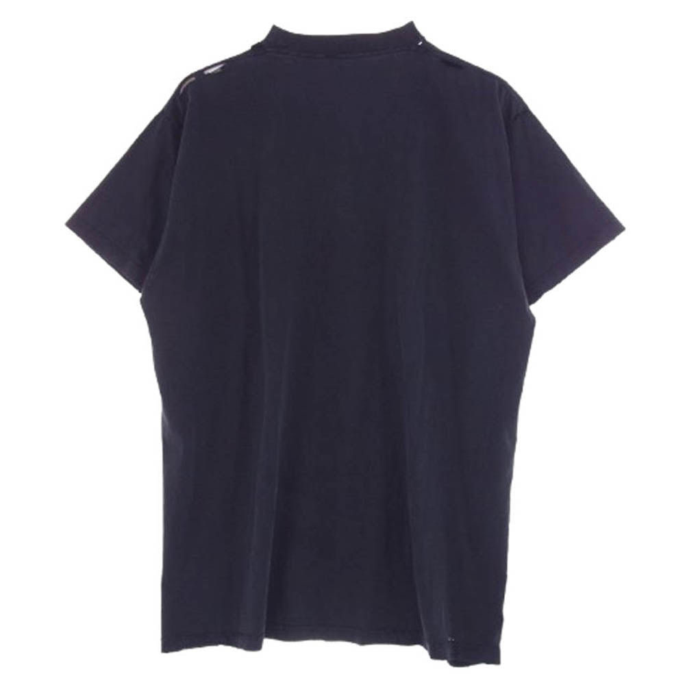 BALENCIAGA バレンシアガ 24AW 787349 ダメージ加工 TRVY7 METAL HEADS 半袖 Tシャツ ブラック系 1【中古】