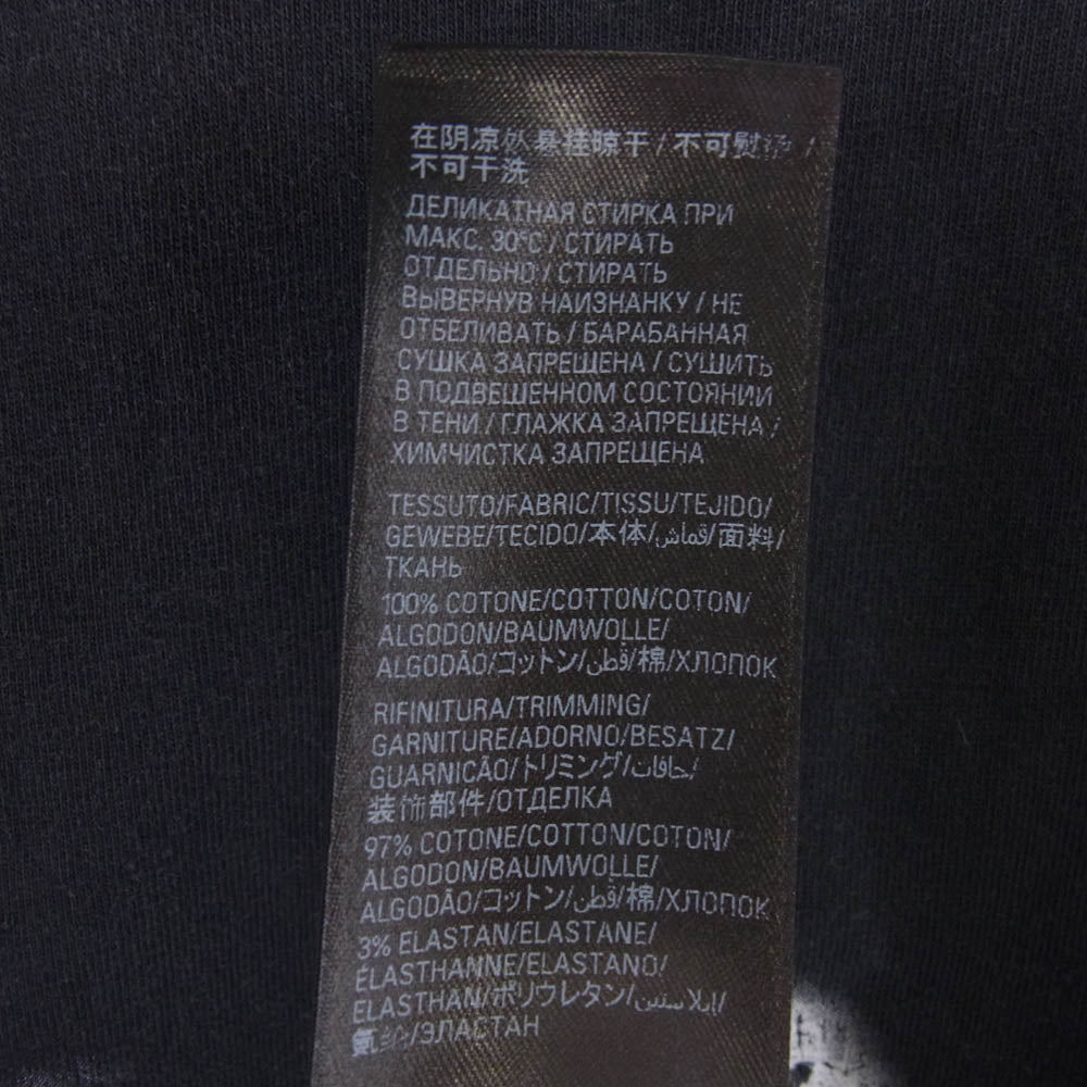 BALENCIAGA バレンシアガ 24AW 787349 ダメージ加工 TRVY7 METAL HEADS 半袖 Tシャツ ブラック系 1【中古】