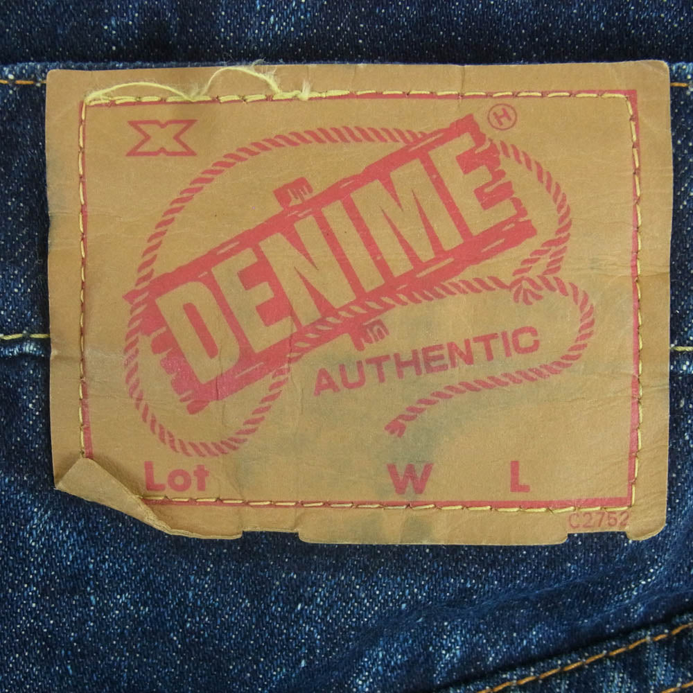 Denime ドゥニーム ジップフライ ブーツカット フレア デニム パンツ コットン 日本製 インディゴブルー系 28【中古】