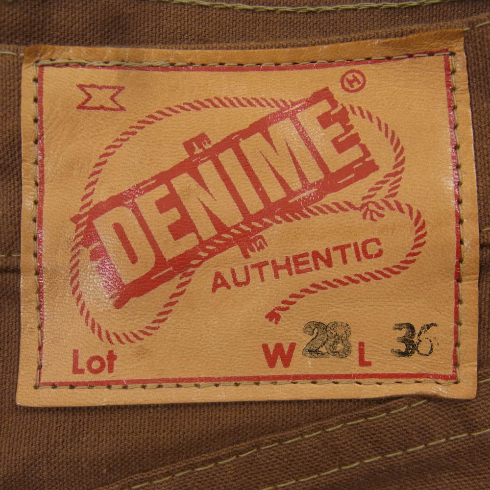 Denime ドゥニーム オリゾンティ期 ダック ボタンフライ ストレート 5P パンツ コットン 日本製 ブラウン系 28【中古】