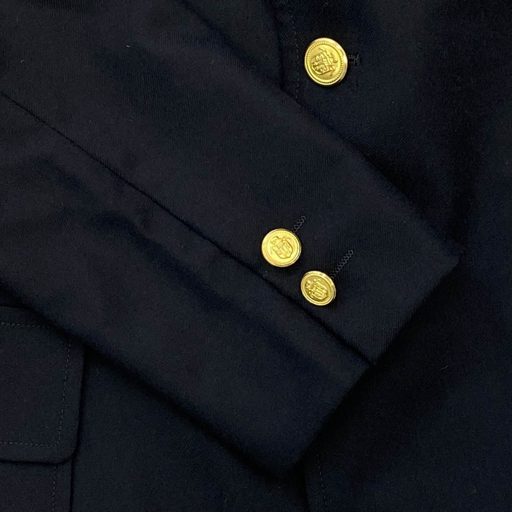 ジェイプレス AUTHENTIC MODEL オーセンティックモデル 金釦 ウール テーラード ジャケット ジャケット ブラック系 34【極上美品】【中古】