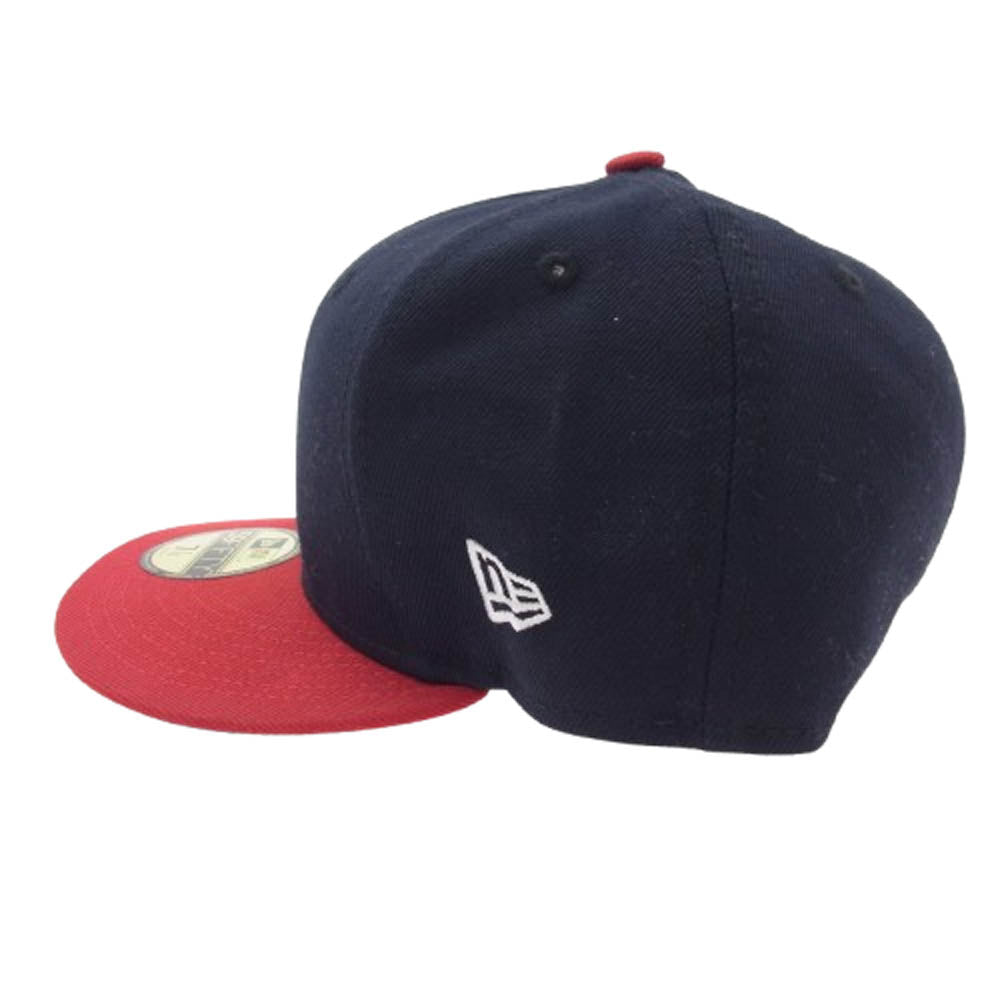 NEW ERA ニューエラ MLB フレックス 39THRTY インディアンス キャップ 帽子 ブラック系 レッド系【美品】【中古】