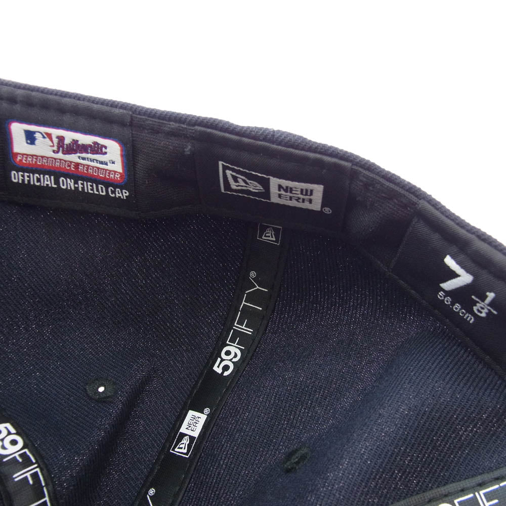 NEW ERA ニューエラ MLB フレックス 39THRTY インディアンス キャップ 帽子 ブラック系 レッド系【美品】【中古】
