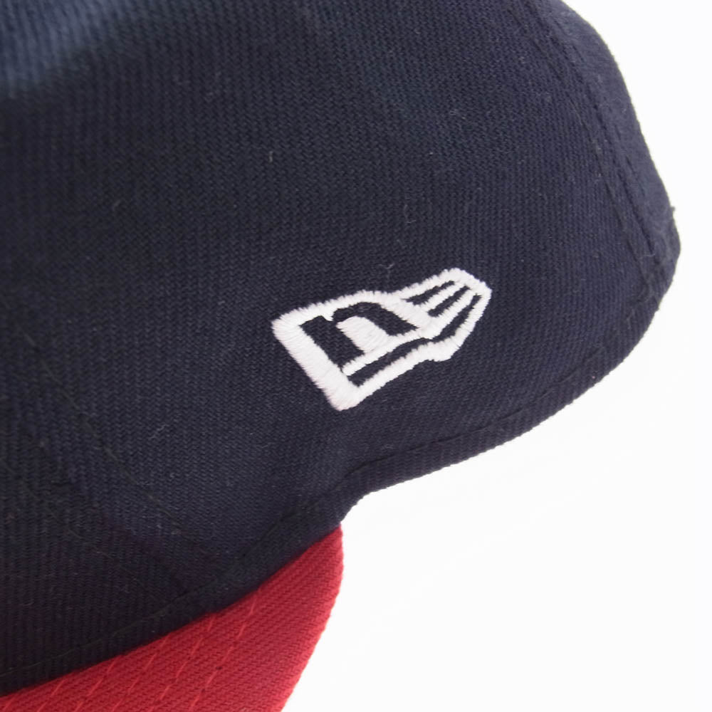 NEW ERA ニューエラ MLB フレックス 39THRTY インディアンス キャップ 帽子 ブラック系 レッド系【美品】【中古】
