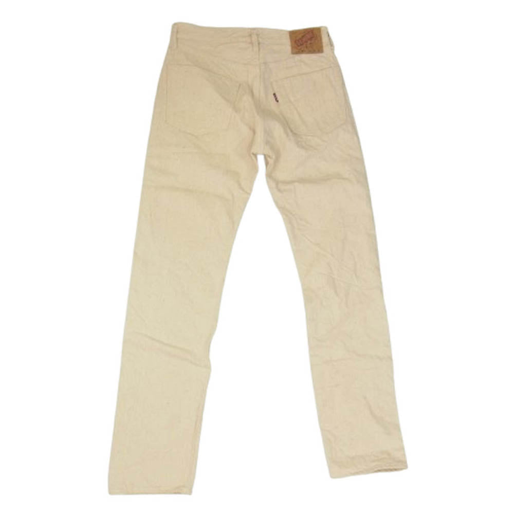 Denime ドゥニーム 224-66M WAREHOUSE ウェアハウス 66 モデル MOTHER COTTON マザーコットン ホワイト デニム パンツ ベージュ系 28【中古】