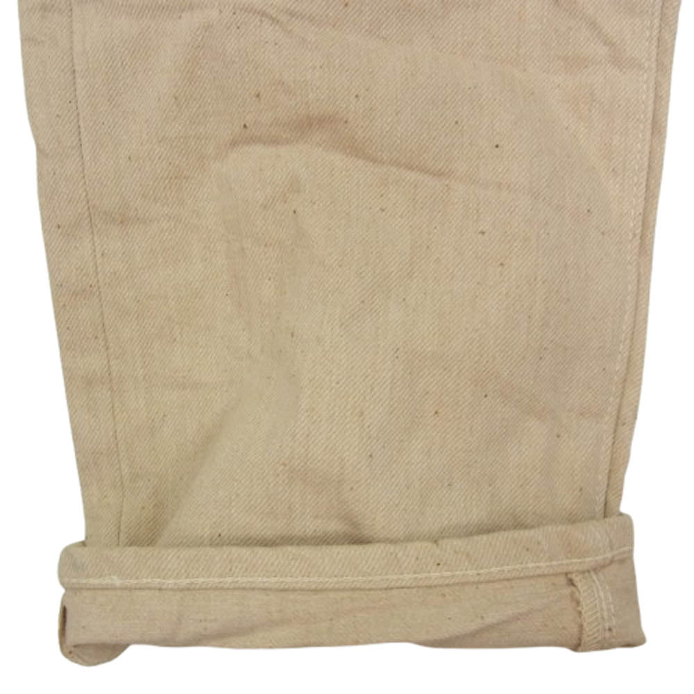 Denime ドゥニーム 224-66M WAREHOUSE ウェアハウス 66 モデル MOTHER COTTON マザーコットン ホワイト デニム パンツ ベージュ系 28【中古】