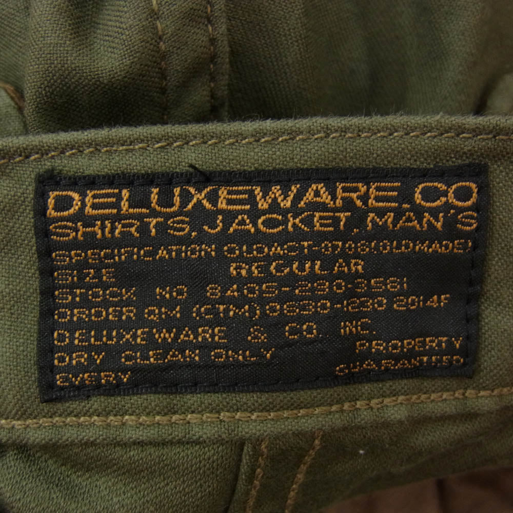 デラックスウエア 8405-290-3561 dx456a 54-CARGO TROUSERS OLIVE.DRAB ミリタリー カーゴ トラウザーズ パンツ カーキ系 29【中古】