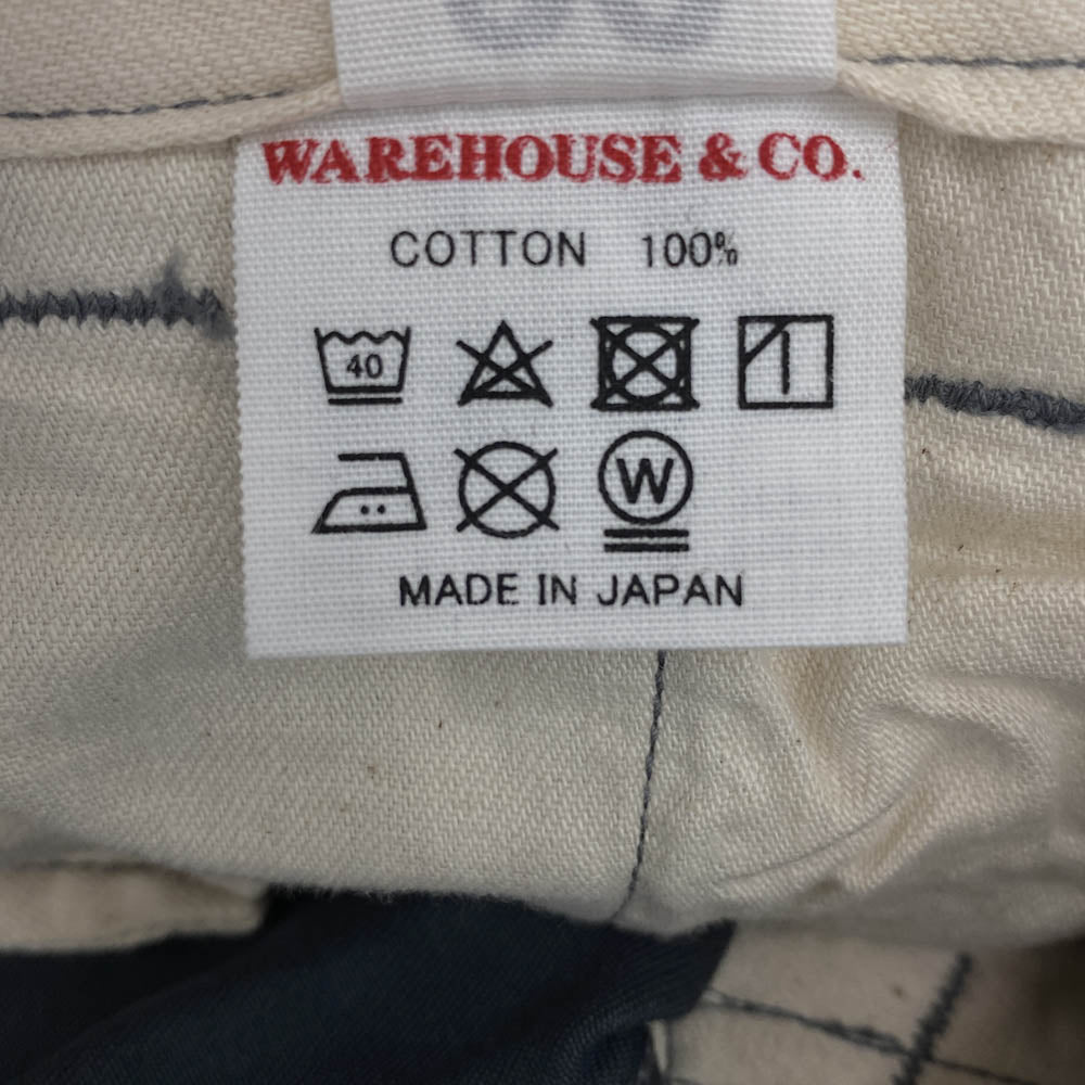 WAREHOUSE ウエアハウス 1082 1082 CHINOES DUCK DIGGER ボタンフライ チノ パンツ 青みがかったグレー系 29【中古】